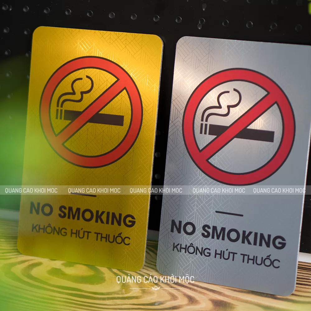 Bảng Cấm Hút Thuốc Bảng No Smoking Alu Gương In UV KMS-61 (2)