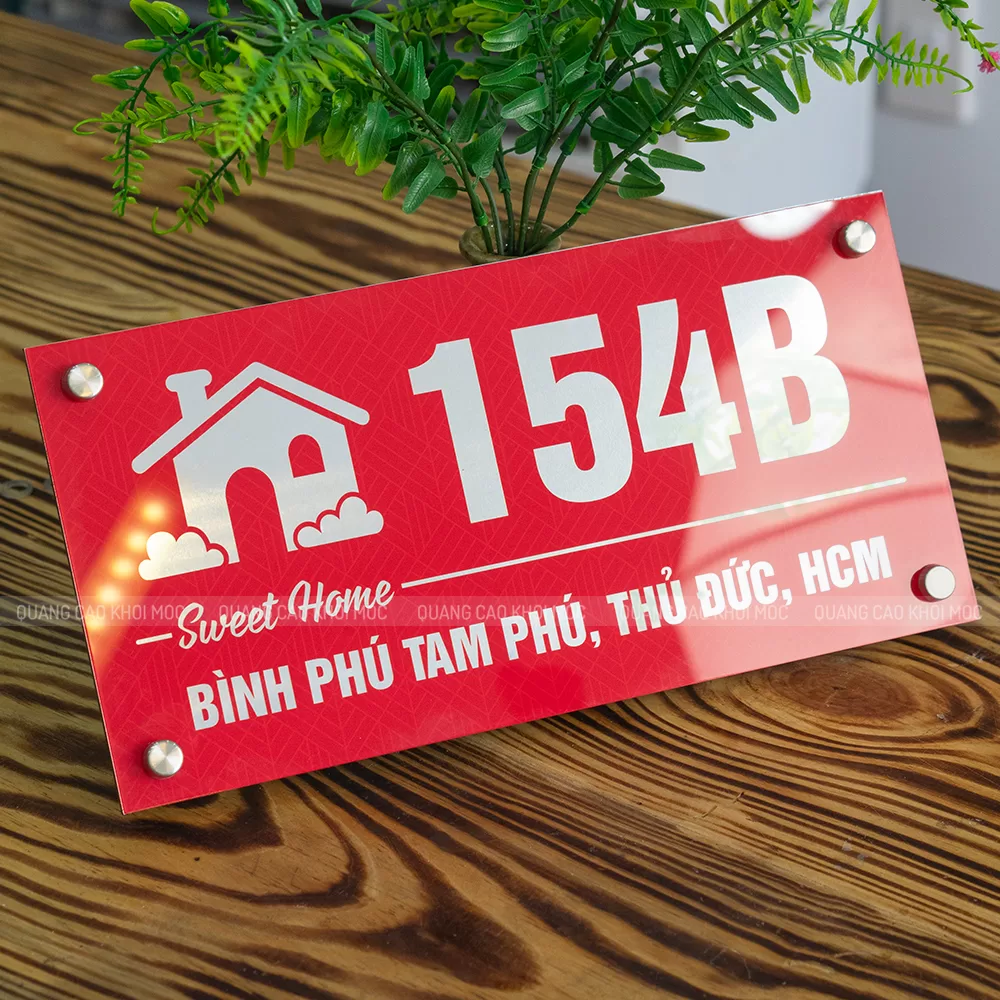Biển số nhà Mica In UV KMS-16 l